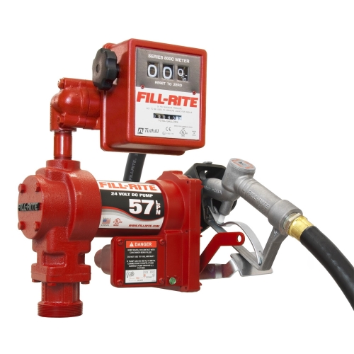 Fill-Rite FR2411G 24v DC Pump  15 GPM  gallon meter  manual nozzle - Fast Shipping - Consumer Petroleum Pumps